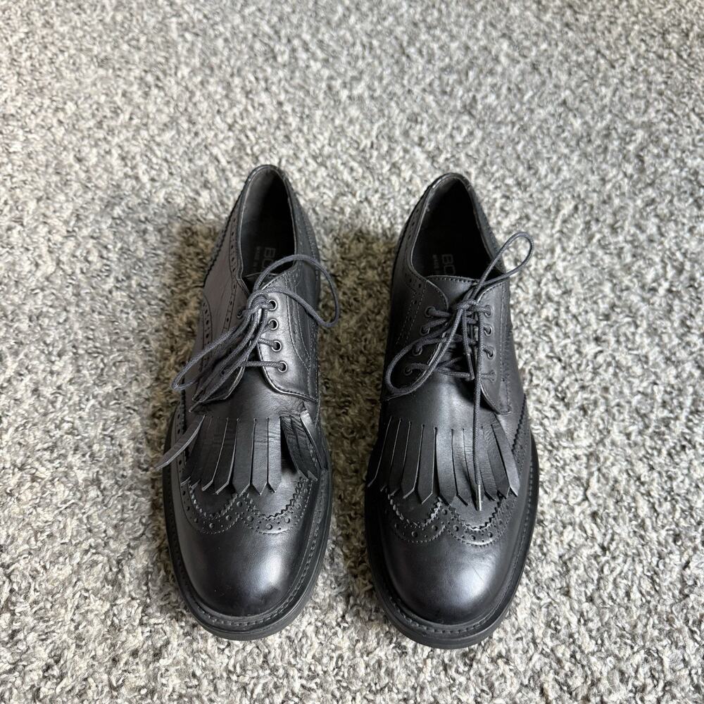 Boemos Womens Oxford Derby Shoes 41 US 9 Leather Lace Up Minimalist Italy
